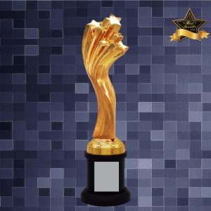 Golden Trophy Star Sculpture Trophy AC4281