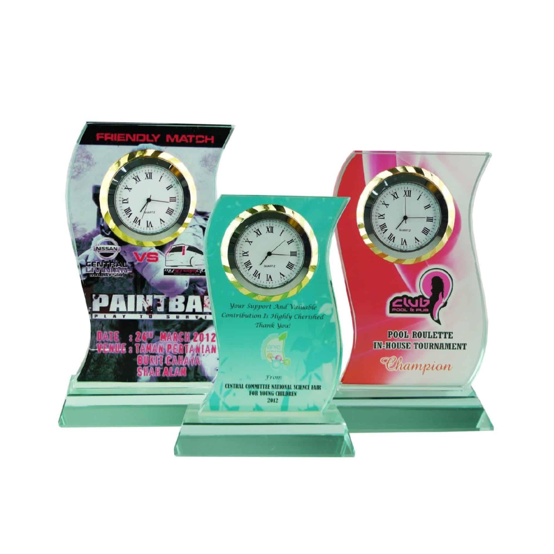 Clock Plaques Crystal Clock Plaque CL2035 Clock Plaques Crystal Clock Plaque CL2035