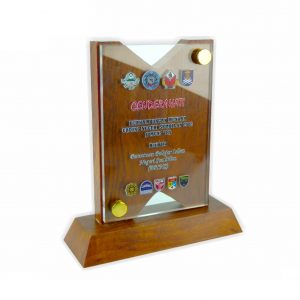Crystal Plaques Wooden Crystal Plaque CR3010