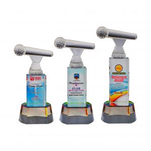 Crystal Trophy Crystal Glass Award (Microphone) CR8266