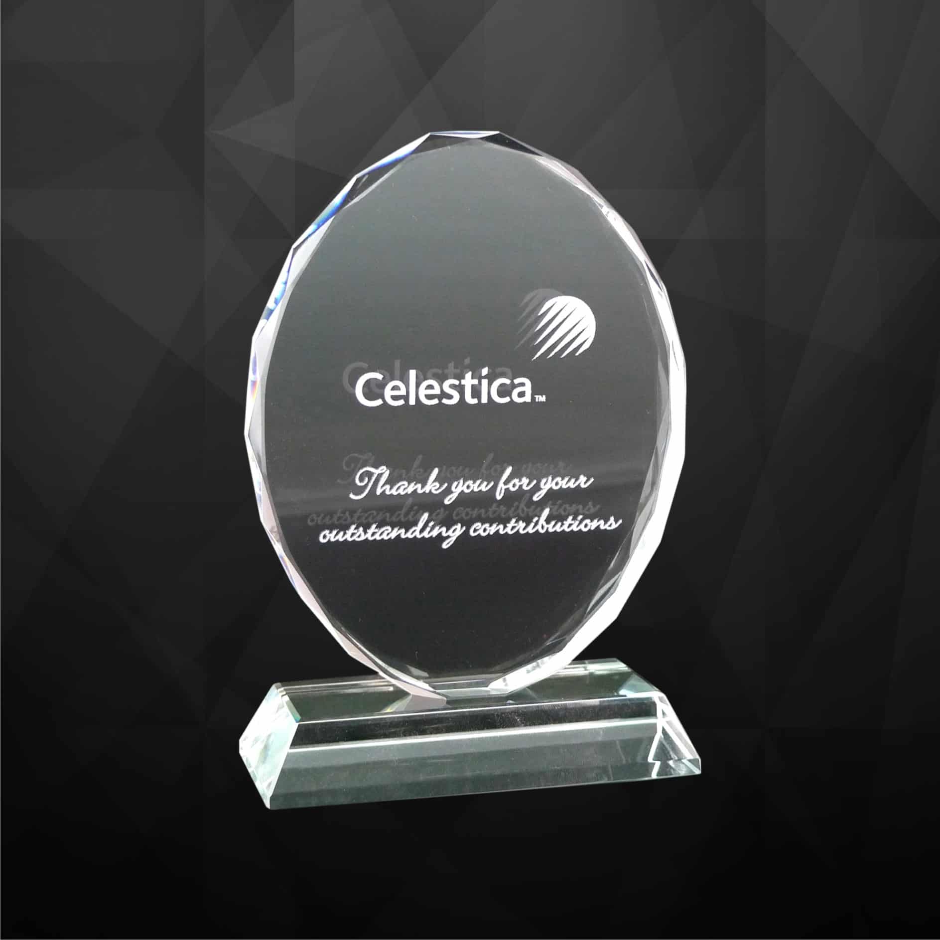 Crystal Plaques Oval Crystal Plaque CR9005 Crystal Plaques Oval Crystal Plaque CR9005