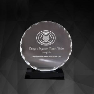 Crystal Plaques Round Crystal Plaque CR9035