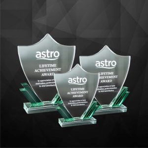 Crystal Plaques Shield Crystal Plaque CR9075