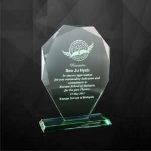 Crystal Plaques Octagonal Crystal Plaque CR9089