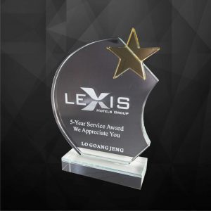 Crystal Plaques Crystal Star Award CR9126