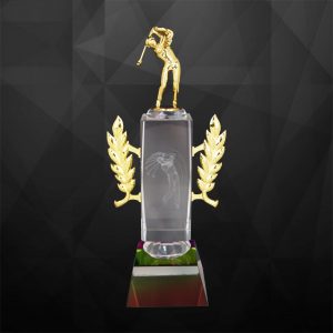 Crystal Trophy Crystal Golf Trophy CR9144