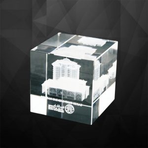 Crystal Trophy Cube Crystal Award CR9186