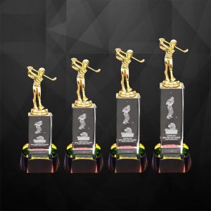 Crystal Trophy Crystal Golf Trophy CR9284