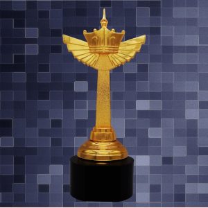 Sculpture Trophy Crown Sculpture Award CR9292