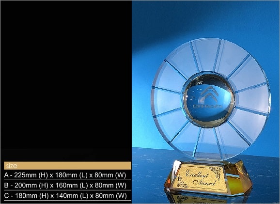Crystal Plaques Round Crystal Award CR9302 Crystal Plaques Round Crystal Award CR9302