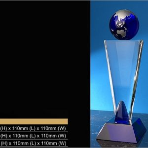 Crystal Trophy Globe Crystal Trophy CR9320