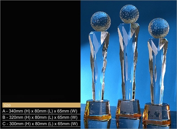 Crystal Trophy Golf Crystal Trophy CR9345 Crystal Trophy Golf Crystal Trophy CR9345